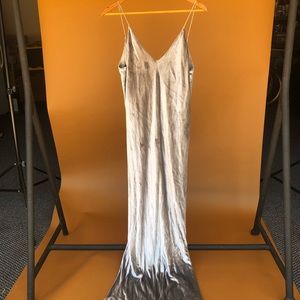 T by Alexander Wang Silver Velvet slip dress